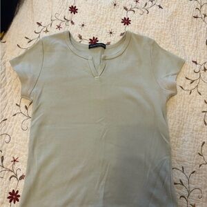 Brandy Melville sage green short sleeve top